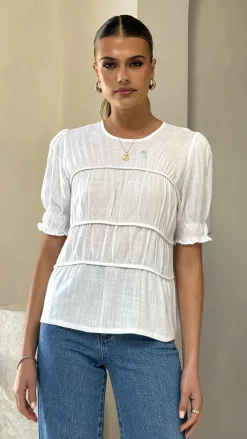 Kai Short Sleeve Top - White