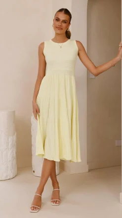Kaida Midi Dress - Yellow