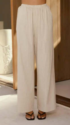 Kailani Strapless Top and Pants Set - Oat