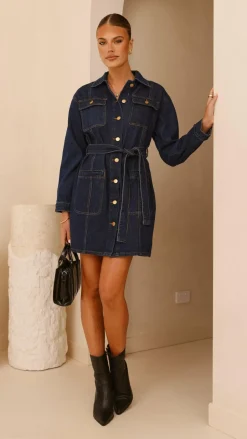 Kailas Mini Dress - Indigo Denim