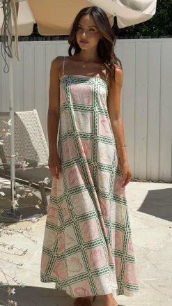 Kalida Maxi Dress - Coastal Print