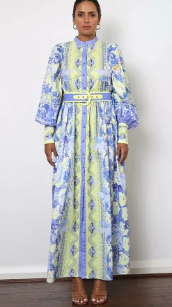 Kalliope Maxi Dress - Blue/Yellow