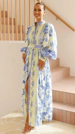 Kalliope Maxi Dress - Blue/Yellow