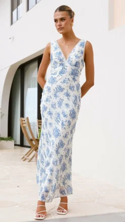 Kamala Maxi Dress - Blue Floral