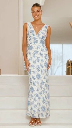 Kamala Maxi Dress - Blue Floral