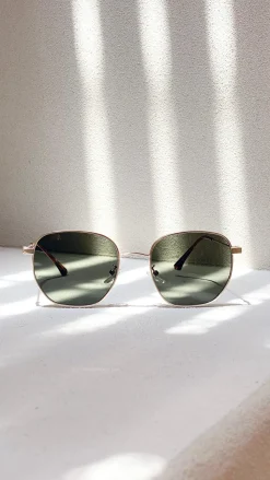 Karmen Sunglasses - Moss/Gold