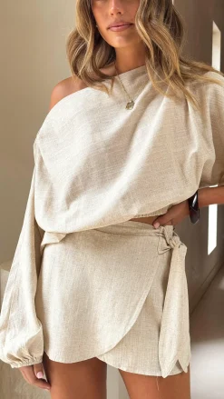 Katara Off Shoulder Top - Natural