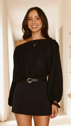 Katara Off Shoulder Top - Black