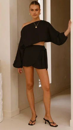 Katara Off Shoulder Top - Black