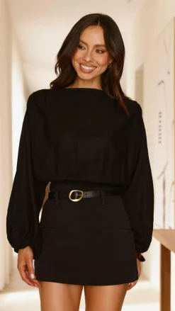 Katara Off Shoulder Top - Black