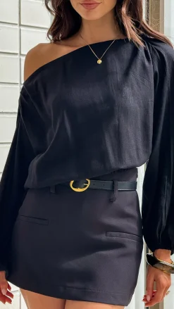 Katara Off Shoulder Top - Black