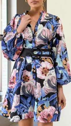 Katy Mini Dress - Azure Donatella