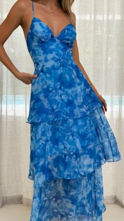 Kelli Maxi Dress - Blue Floral