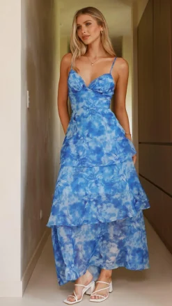 Kelli Maxi Dress - Blue Floral