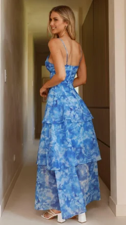Kelli Maxi Dress - Blue Floral
