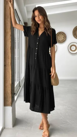 Kimberly Midi Dress - Black