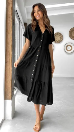 Kimberly Midi Dress - Black