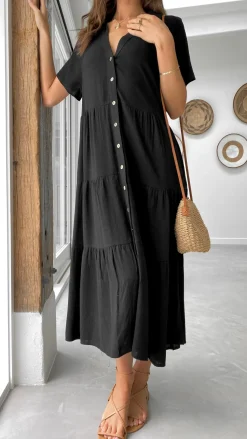 Kimberly Midi Dress - Black