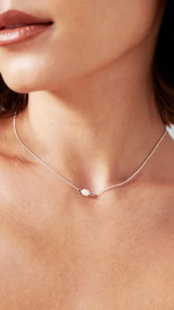 Kimmy Necklace - Silver/Pearl