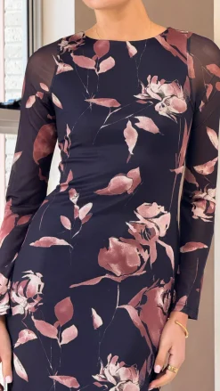 Koah Long Sleeve Maxi Dress - Flower Print