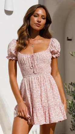 Kori Mini Dress - Pink Floral