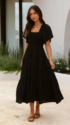 Lainey Midi Dress - Black