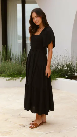 Lainey Midi Dress - Black