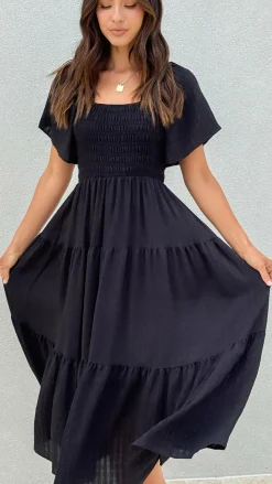 Lainey Midi Dress - Black