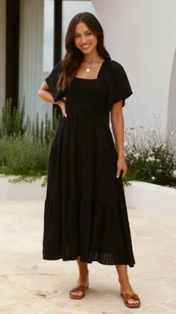 Lainey Midi Dress - Black