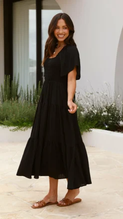 Lainey Midi Dress - Black