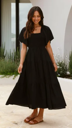 Lainey Midi Dress - Black