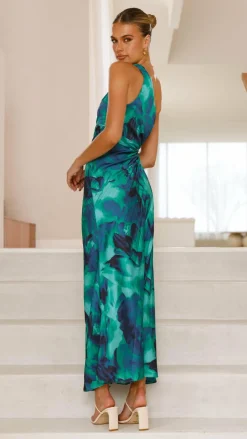 Laken Maxi Dress - Green Print