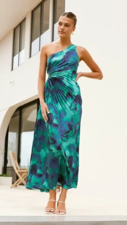 Laken Maxi Dress - Green Print