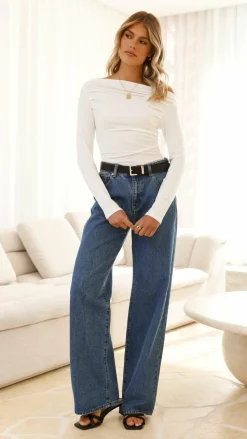 Lakin Long Sleeve Top - White