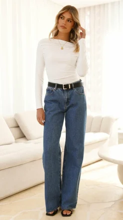 Lakin Long Sleeve Top - White