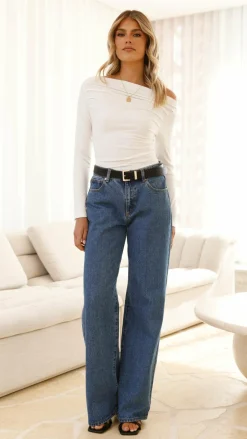 Lakin Long Sleeve Top - White