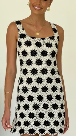 Laney Mini Dress - Black/Cream