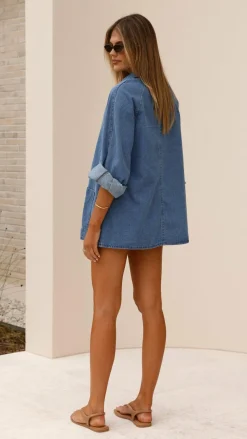 Laura Denim Jacket - Mid Wash