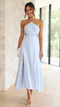 Layla Midi Dress - Blue