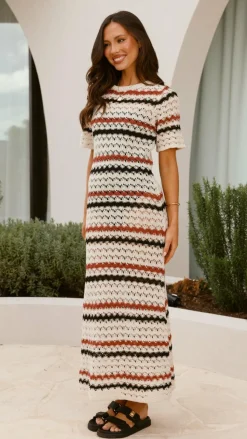 Laylani Maxi Dress - Natural Stripe