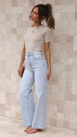 Laylin Ribbed Top - Oatmeal