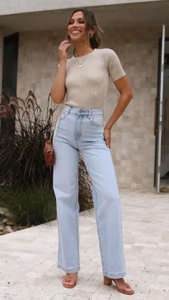 Laylin Ribbed Top - Oatmeal