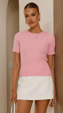 Laylin Ribbed Top - Pink
