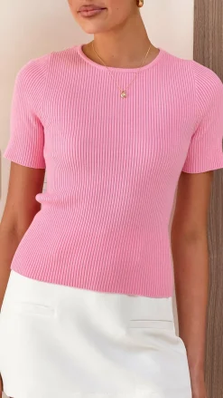 Laylin Ribbed Top - Pink