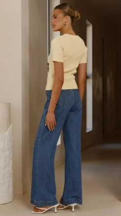 Laylin Ribbed Top - Yellow