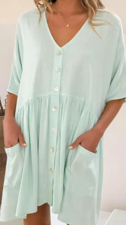 Leah Mini Dress - Mint