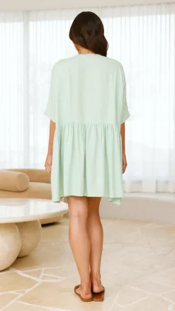 Leah Mini Dress - Sage