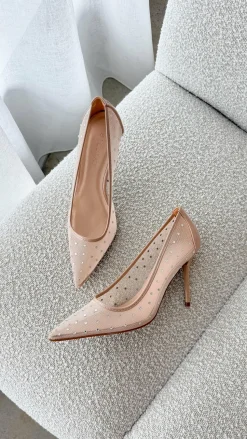 Lee Heels - Petal Mesh Diamante