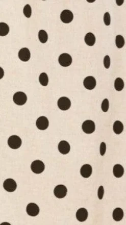 Leoni Maxi Dress - Oat/Black Spot