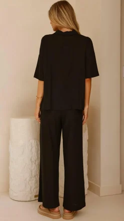 Lexi Linen Pants - Black